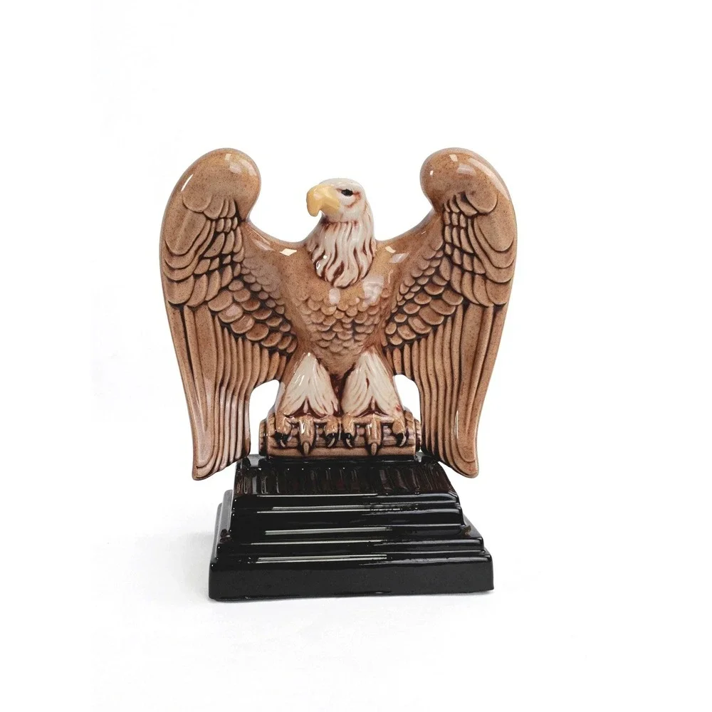 Vintage 1970s American Eagle Bookend Painted Ceramic Patriotic Decor